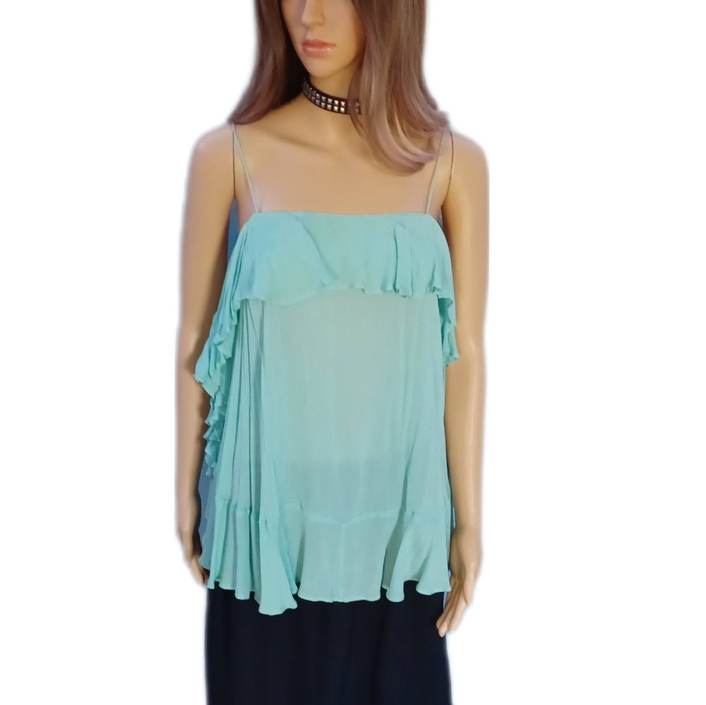 Free people S ruffle cami Tunic tank top